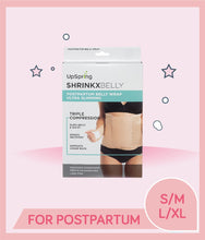 Load image into Gallery viewer, Front view of Upspring Shrinkx Belly Postpartum Belly Wrap Ultra Slimming