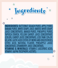 Load image into Gallery viewer, Ingredients of Gerber Truly Tropical Blend Fruit & Veggie Melts