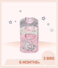 Load image into Gallery viewer, Gerber 3-Pack Girls Bunny Terry Bibs for over 6 months old