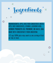 Load image into Gallery viewer, Ingredients of Gerber 100% Apple Juice