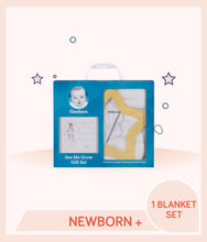 Load image into Gallery viewer, Gerber Baby Neutral Giraffe Monthly Milestone Blanket set is for newborns