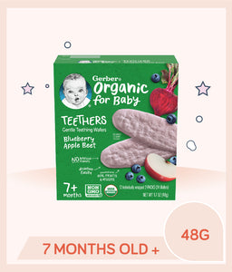 Gerber Organic Teethers Blueberry Apple Beet 48g Box