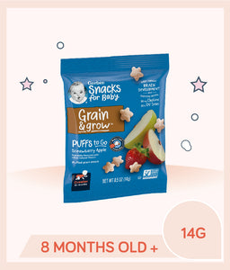 Gerber Puffs To Go Strawberry Apple 14g Pouch