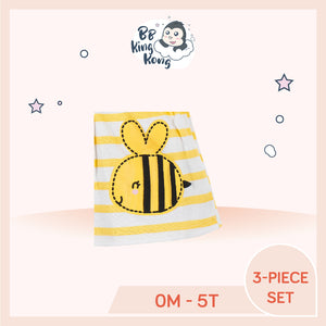 Gerber 3 Pack Baby Girl Bees Dress Set