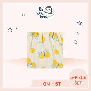 Gerber 3 Pack Baby Girl Lemons Dress Set