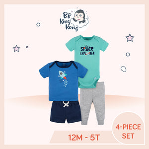 Gerber 4 Pack Baby Boy Space Outfit Set