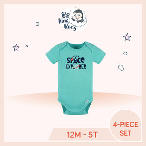Gerber 4 Pack Baby Boy Space Outfit Set