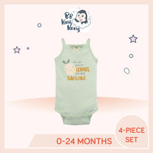 Load image into Gallery viewer, Gerber 4 Pack Baby Girl Sunshine Sleeveless Onesies Bodysuits
