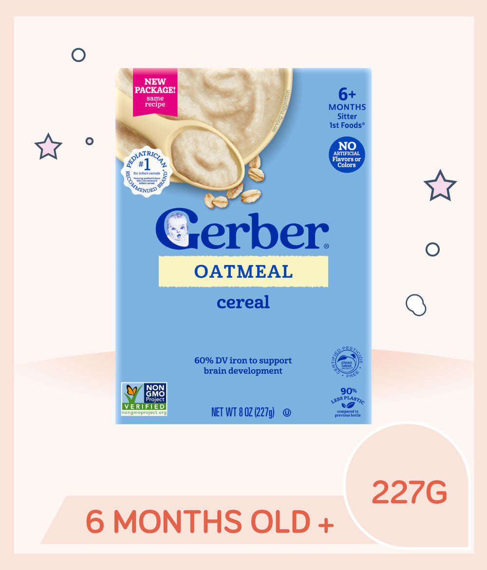 Gerber Single Grain Cereal Oatmeal 227g Container