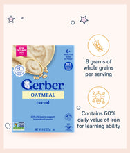 Load image into Gallery viewer, Gerber Single Grain Cereal Oatmeal 227g Container
