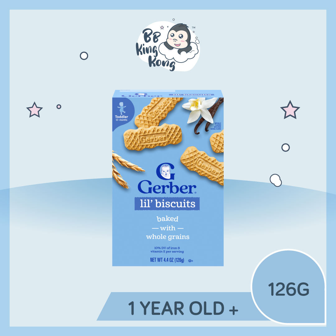 Box of Gerber lil' biscuits for 1 year old+