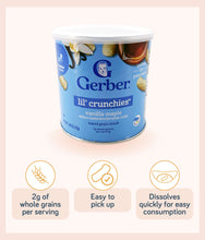 Load image into Gallery viewer, Gerber Lil Crunchies Vanilla Maple 42g Canister
