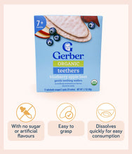 Load image into Gallery viewer, Gerber Organic Teethers Blueberry Apple Beet 48g Box
