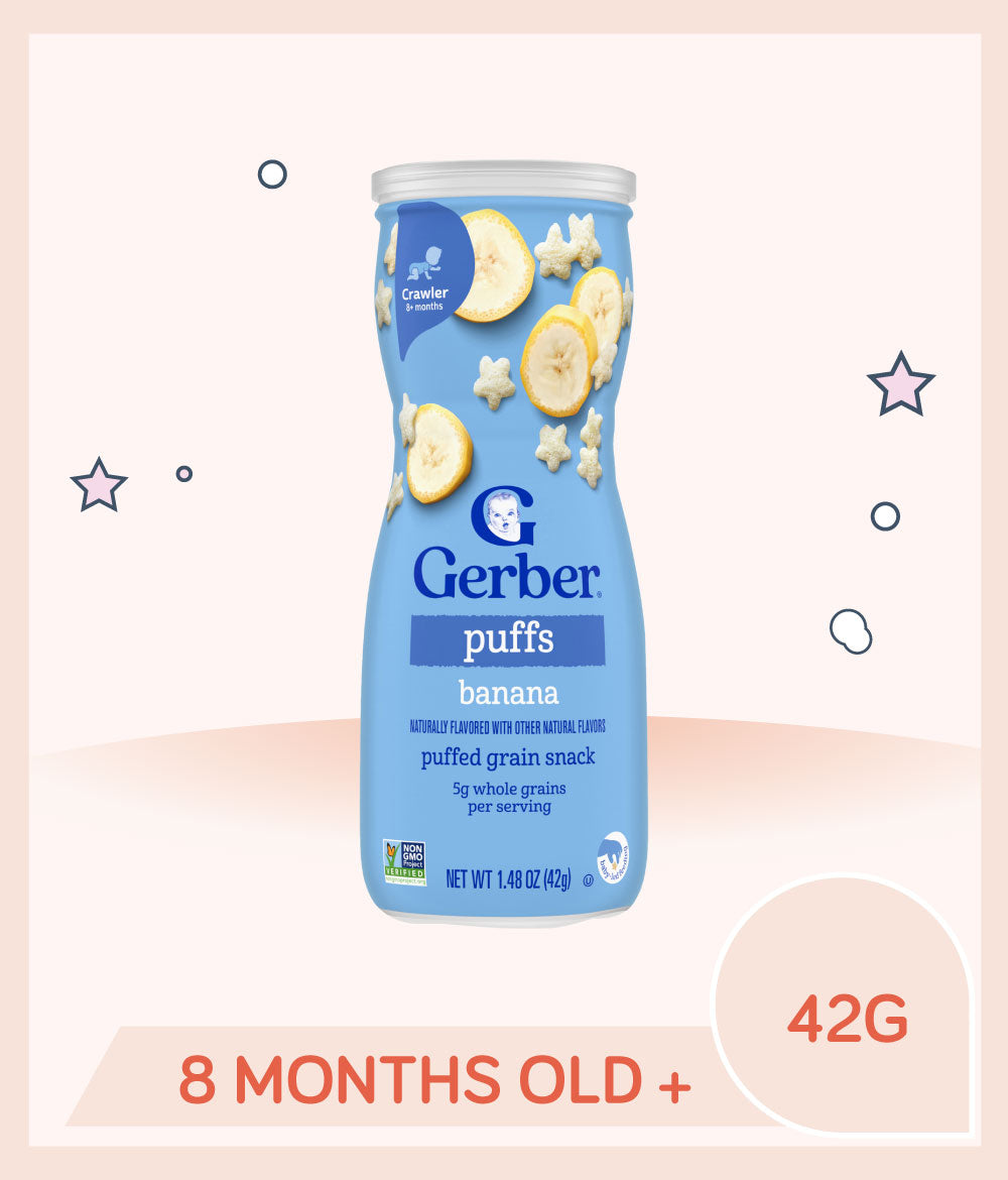 Gerber Puffs Banana 42g Canister