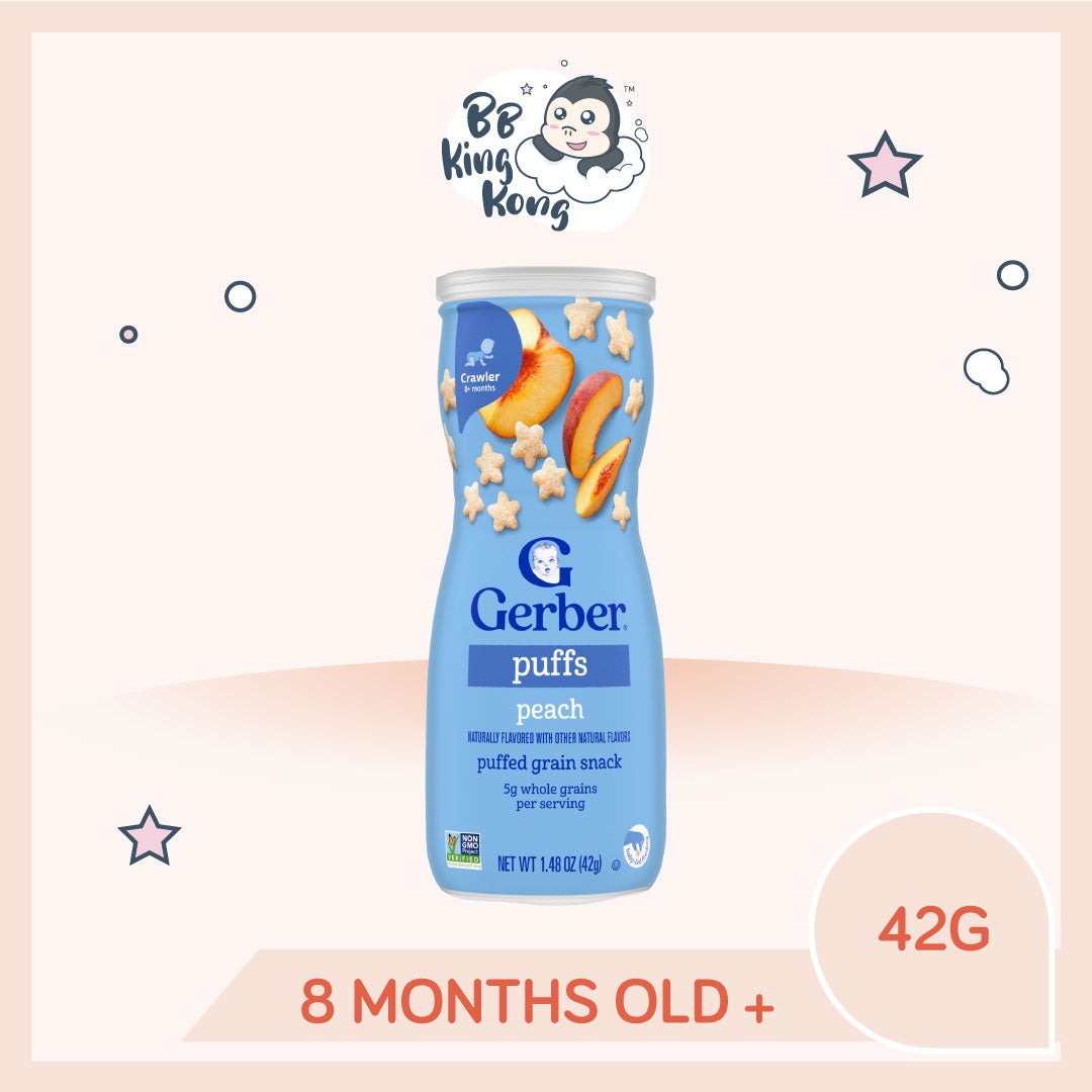 Gerber Puffs Peach 42g Canister