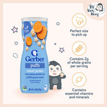Load image into Gallery viewer, Gerber Puffs Sweet Potato 42g Canister
