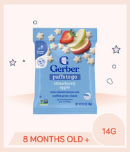 Load image into Gallery viewer, Gerber Puffs To Go Strawberry Apple 14g Pouch
