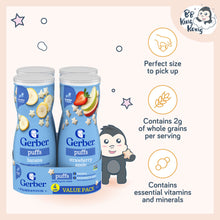 Load image into Gallery viewer, Gerber Grain &amp; Grow Puffs Strawberry Apple/Banana Value Pack (168g)
