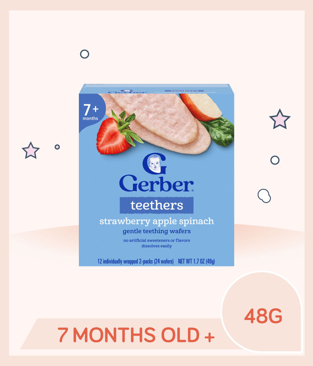 Gerber Teethers Strawberry Apple Spinach 48g Box