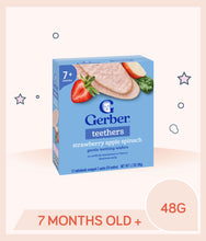 Load image into Gallery viewer, Gerber Teethers Strawberry Apple Spinach 48g Box
