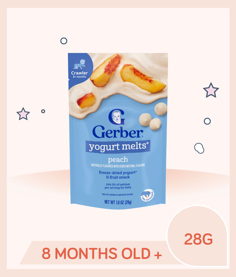 Gerber Yogurt Melts Peach 28g Pouch