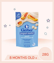 Load image into Gallery viewer, Gerber Yogurt Melts Peach 28g Pouch
