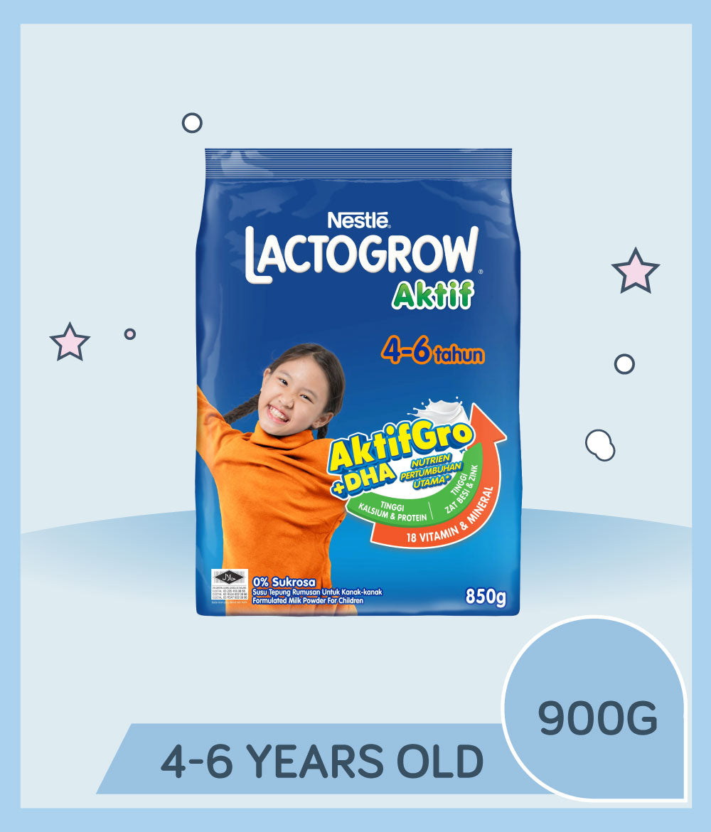 Lactogrow Aktif 4-6 850g Pouch