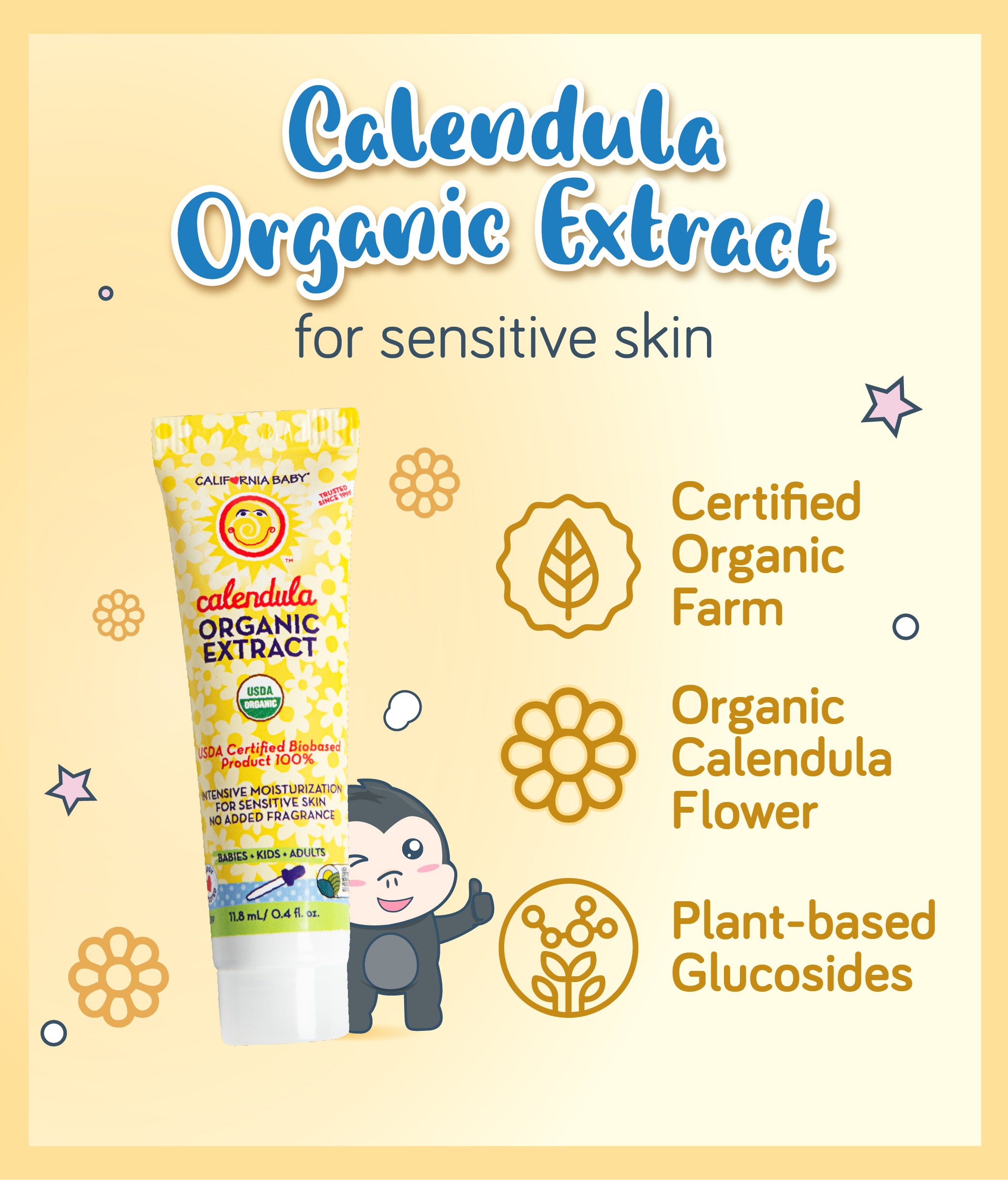 California Baby Calendula Extract - Super Soothing (USDA Organic) 11.8ml