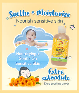 California Baby  Calendula™ Shampoo & Bodywash 251ml/562ml 100% Plant-Based