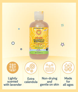 California Baby  Calendula™ Shampoo & Bodywash 251ml/562ml 100% Plant-Based