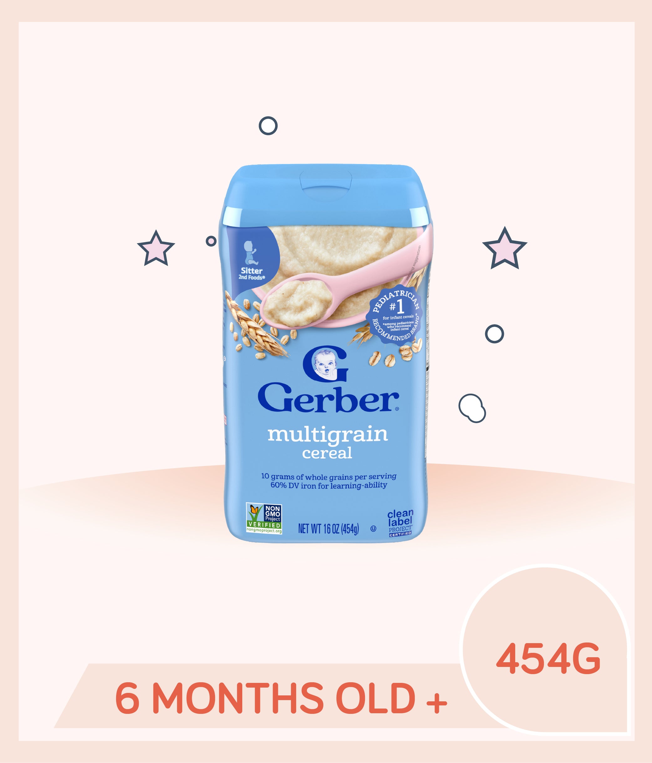 Gerber®  MultiGrain Cereal 454g