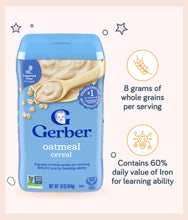 Load image into Gallery viewer, Gerber Single Grain Cereal Oatmeal 454g
