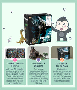 Dinosaurs World Collection 59 pcs set product highlights: Durable Dinosaur Figures, Educational & Engaging and Great Gift for All Ages