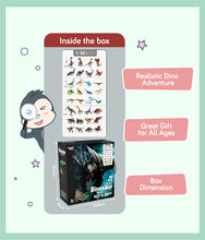 Load image into Gallery viewer, Dinosaurs World Collection 59 pcs set product context and box dimension
