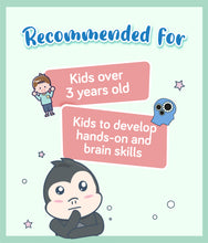 Load image into Gallery viewer, Product recommended for kids over 3 years old and to develop hands-on &amp; brain skills
