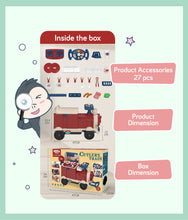 Load image into Gallery viewer,  Tableware Kitchen Train information with 27 accessories, product &amp; box dimension
