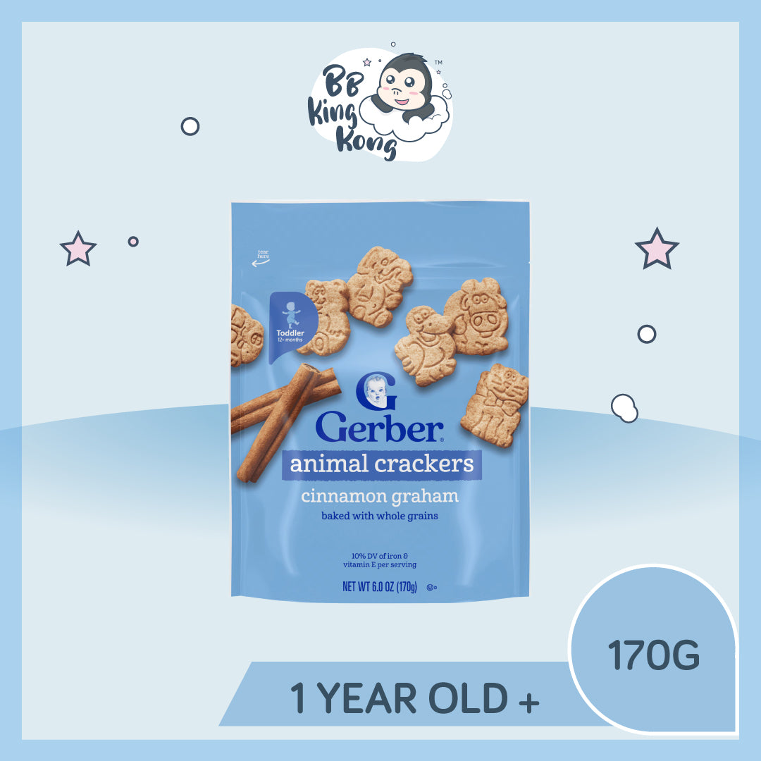Gerber Animal Crackers Cinnamon Graham 170g Pouch