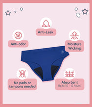 Load image into Gallery viewer, Emer Stella The Basic Mid Waist Reusable Menstrual Underwear Period Panties (Day Use Medium Flow)
