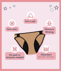Emer Romi The Flexi Cotton Reusable Menstrual Underwear Period Panties (Day/Night Use Heavy Flow)