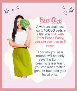 Emer Stella The Basic Mid Waist Reusable Menstrual Underwear Period Panties (Day Use Medium Flow)