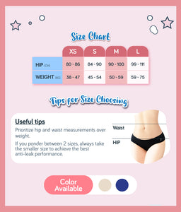 Emer Stella The Basic Mid Waist Reusable Menstrual Underwear Period Panties (Day Use Medium Flow)
