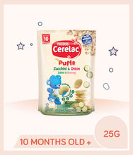 Load image into Gallery viewer, Cerelac Puffs Zucchini &amp; Onion 25g Pouch
