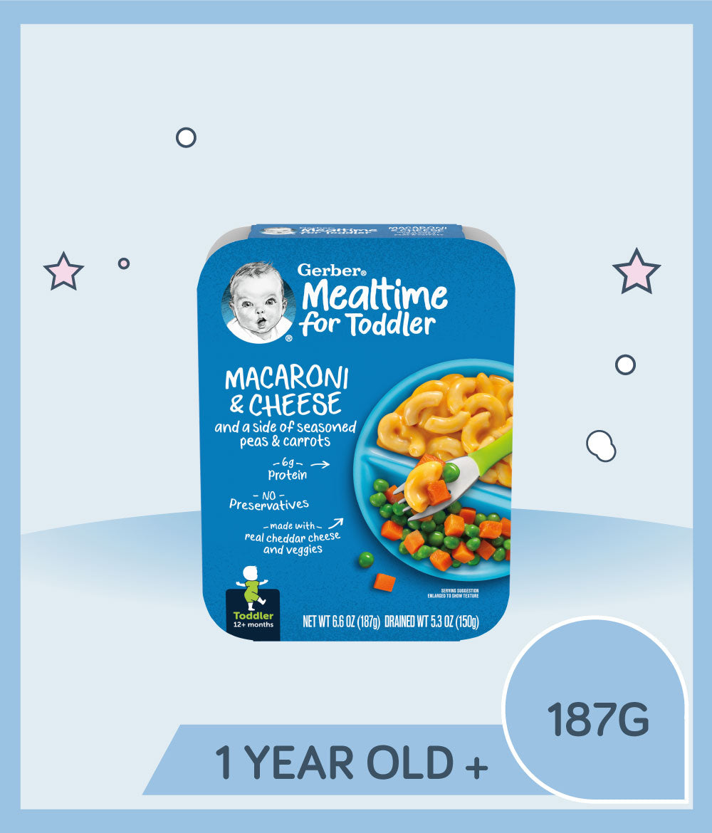 Gerber® Macaroni & Cheese Peas Carrots