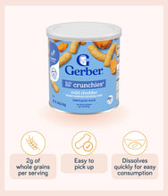 Load image into Gallery viewer, Gerber Lil Crunchies Mild Cheddar 42g Canister
