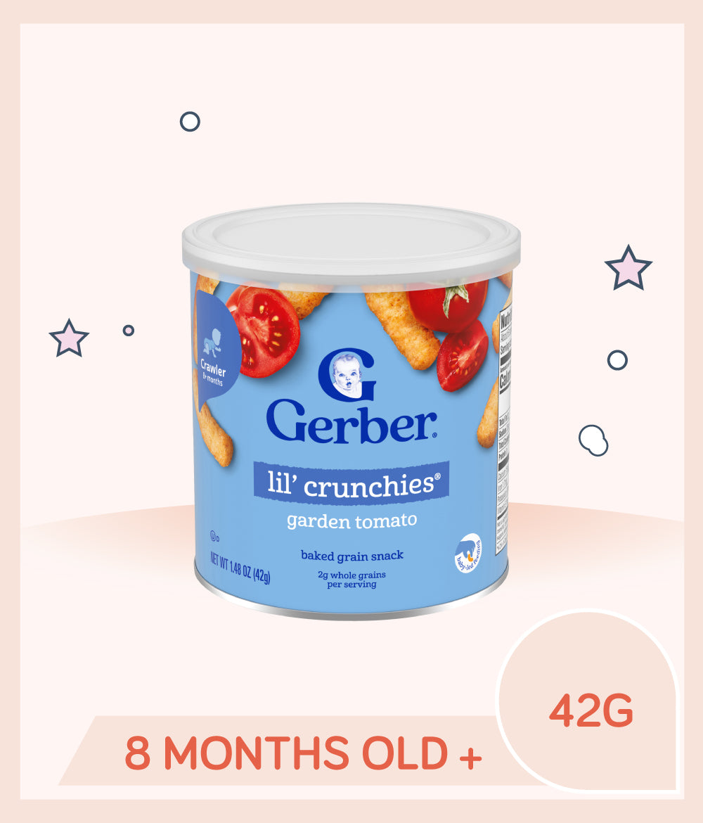 Gerber Lil Crunchies Garden Tomato 42g Canister