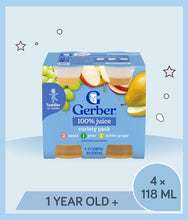 Load image into Gallery viewer, Front view of Gerber 100% juice variety pack box
