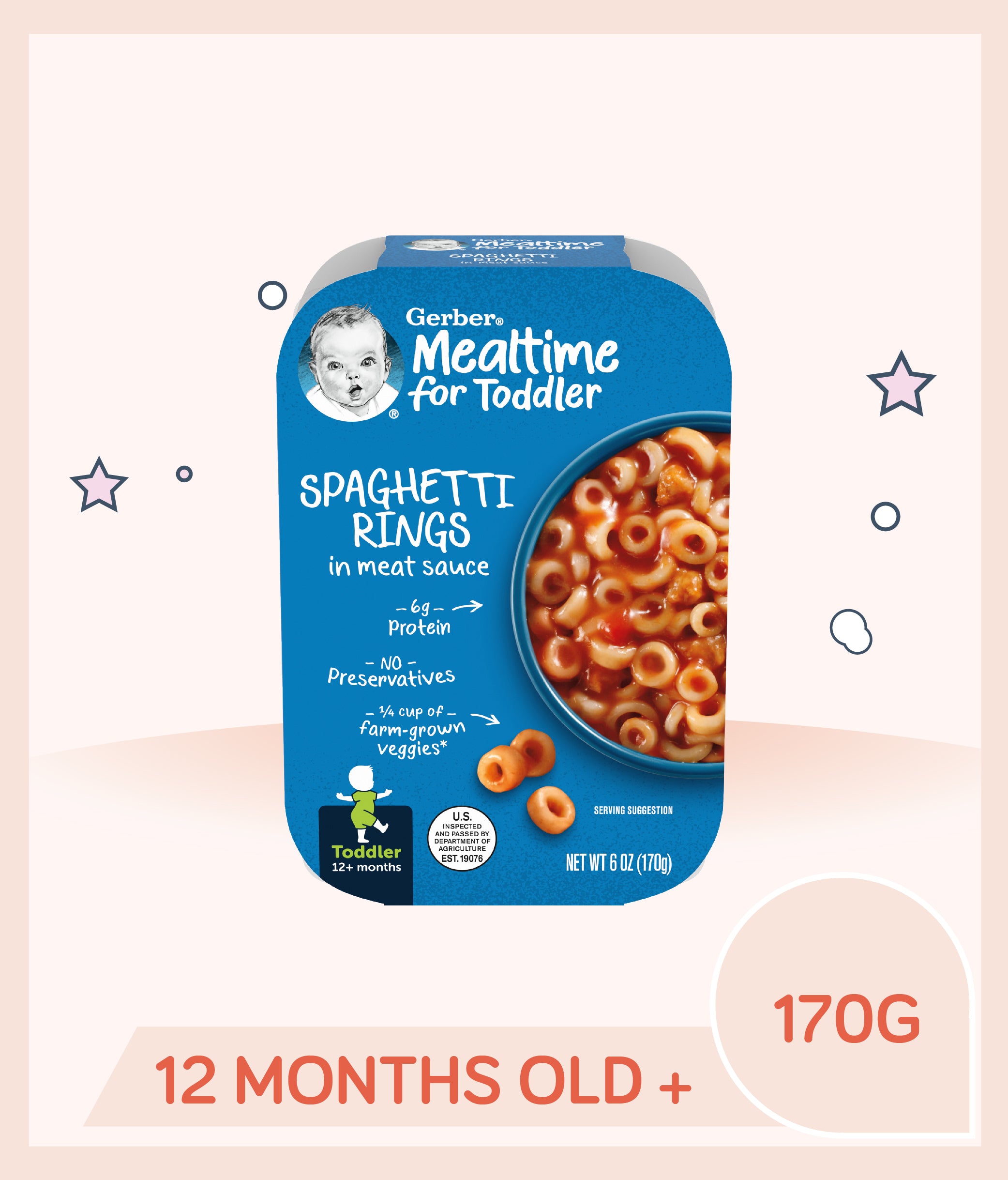 Gerber Spaghetti Rings in Meat Sauce 170g