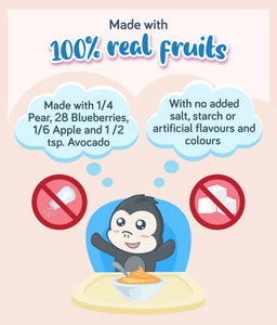 Gerber Organic Pear Blueberry Apple Avocado 99g Pouch