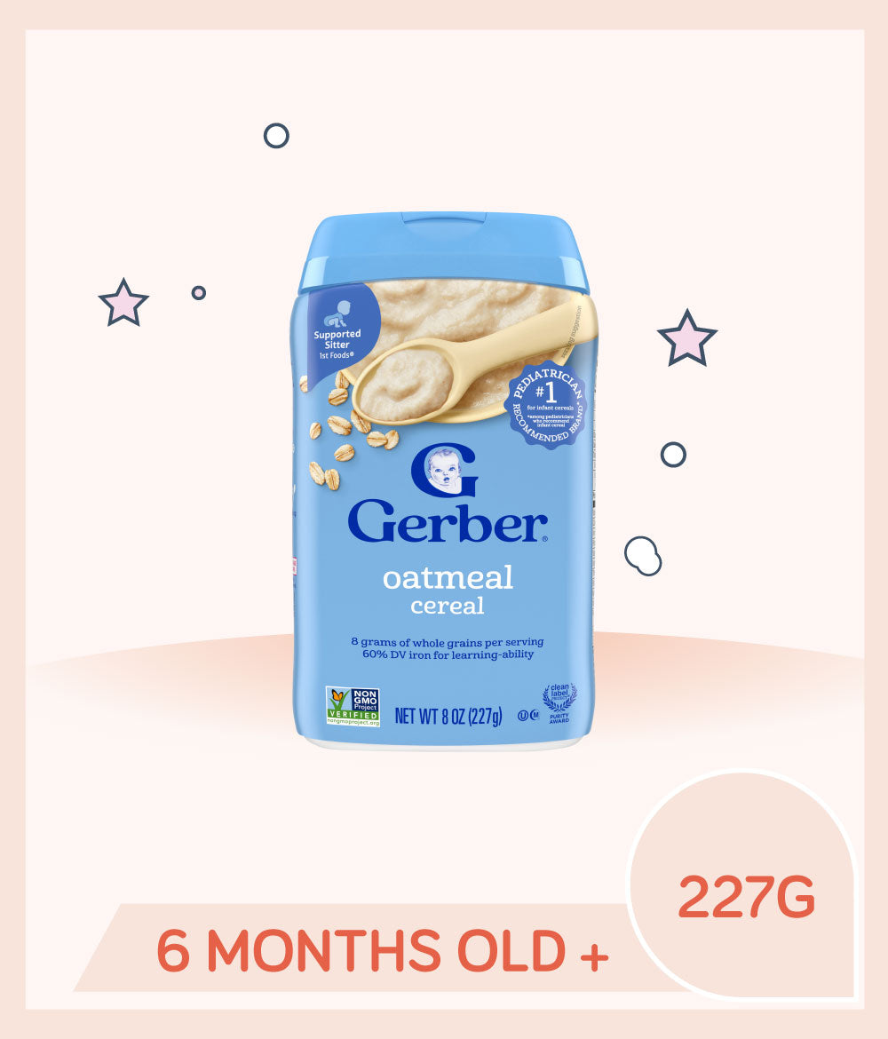 Gerber Single Grain Cereal Oatmeal 227g Container