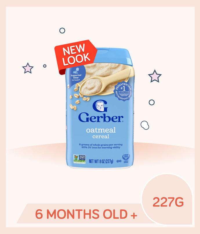 Gerber Single Grain Cereal Oatmeal 227g Container
